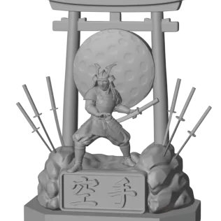 Samurai Karate Trophy – Premium 3D Model - Model thumbnail 8