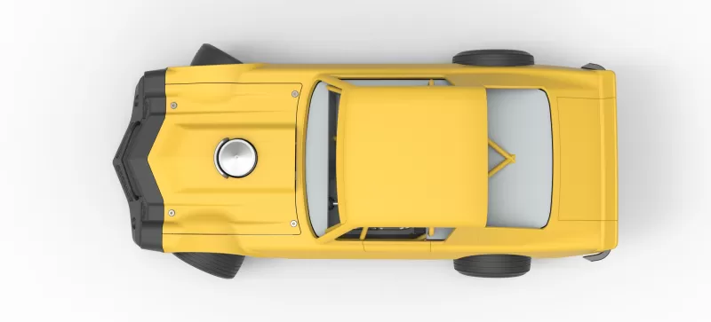 Vintage Dirt late model Race car V2 while turning Scale 1:25 - Model preview 11