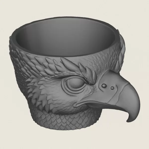 Eagle Head Planter - Model preview 5