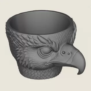 Eagle Head Planter - Model thumbnail 5