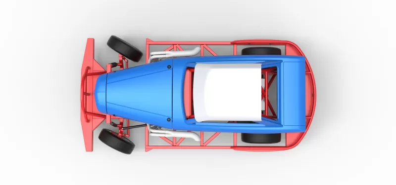 New Zealand Vintage Stock car while turning Scale 1:25 - Model preview 11