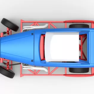 New Zealand Vintage Stock car while turning Scale 1:25 - Model thumbnail 11