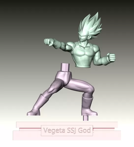 Vegeta SSJ God - Dragon Ball - Model preview 11