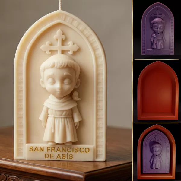 San Francisco de Asís Estilo Chibi - Modelo Imprimible 3D - Model preview 1
