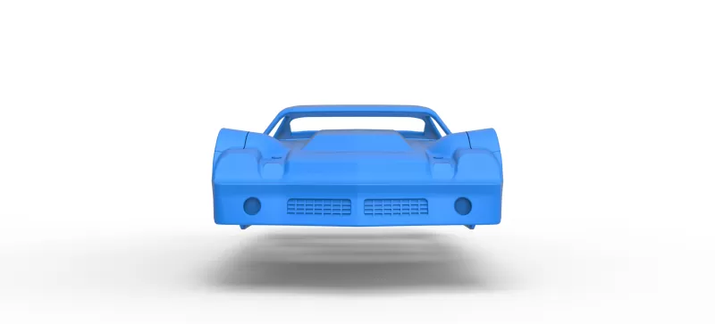 Shell of Vintage Dirt late model Race car Version 2 Scale 1:25 - Model preview 5