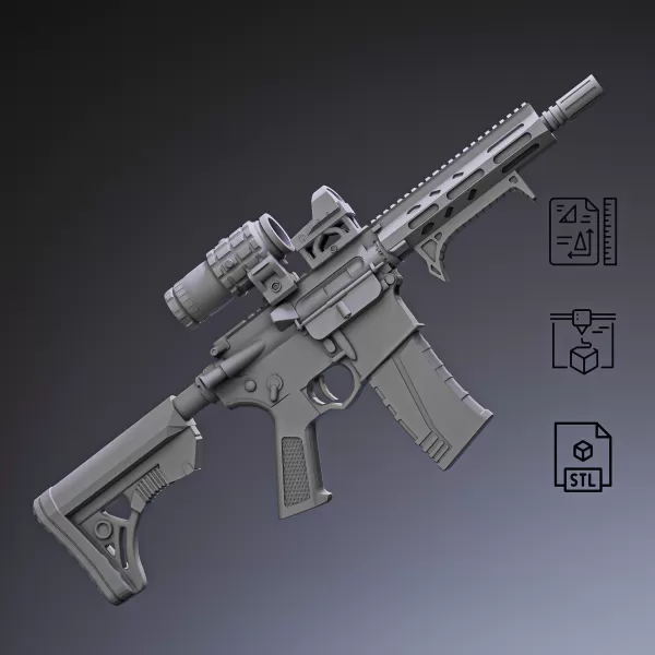 M4 Custom Tactical Rifle #RoZ - Model preview 4