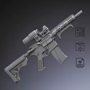 M4 Custom Tactical Rifle #RoZ - Model thumbnail 4