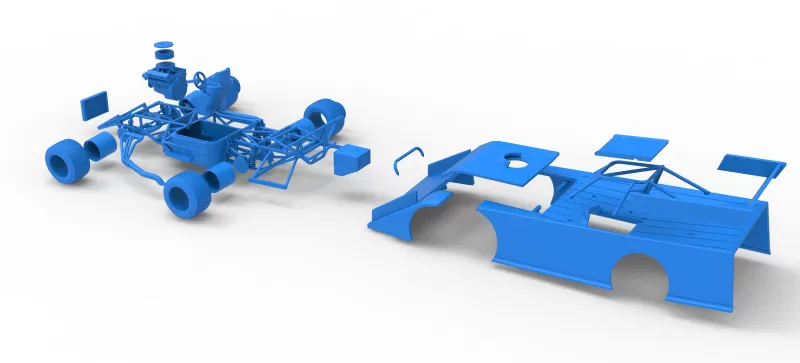Wedge Dirt Late model Scale 1:25 - Model preview 29