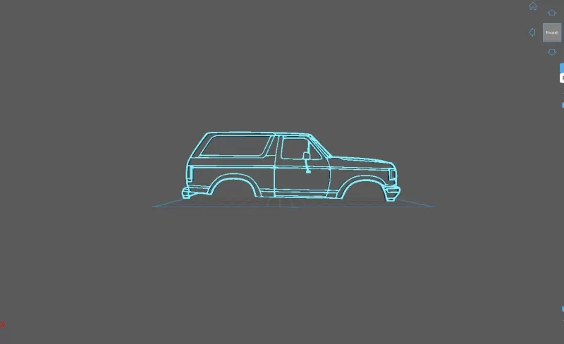 Ford - Bronco 1987 Wall Art - Model preview 1
