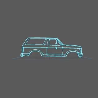 Ford - Bronco 1987 Wall Art