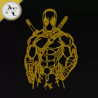 Deadpool - Marvel - Silhouette - 2D Wall Art Decor