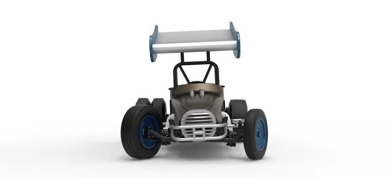 Vintage Winged Supermodified for Dirt while turning V2 1:25 - Model preview 7