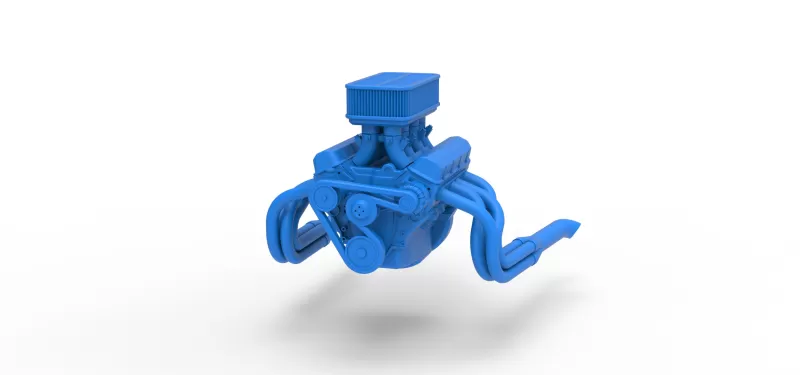 Engine of Silver Crown Car Scale 1:25 - Model preview 4