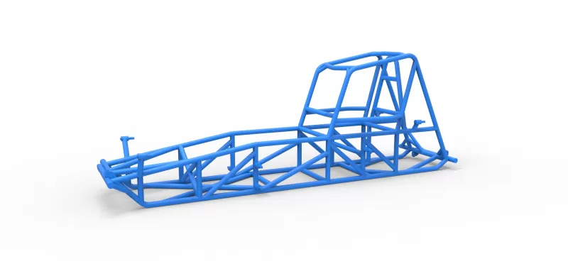 Frame of Vintage Dirt Modified stock car Scale 1:25 - Model preview 1