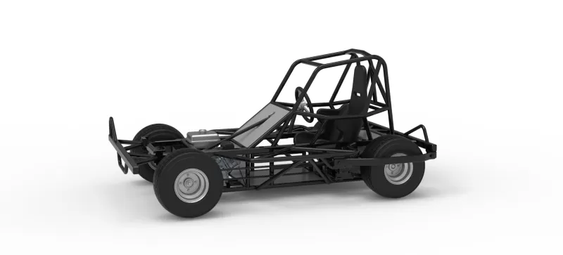 BriSCA Micro Formula 2 Stock Car Base Scale 1:16 - Model preview 1