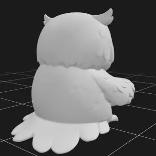 Owl Holding Gift Basket - Model thumbnail 4