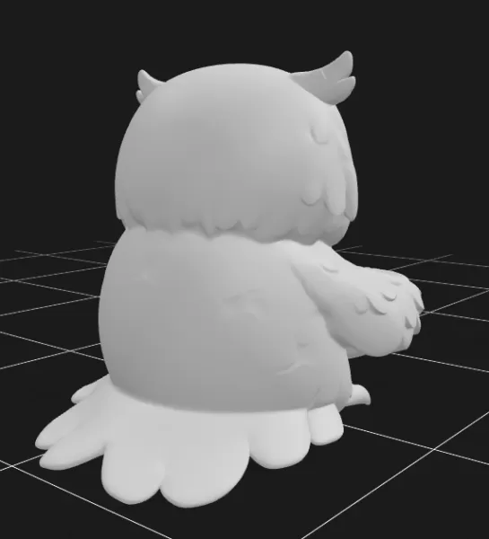 Owl Holding Gift Basket - Model preview 4
