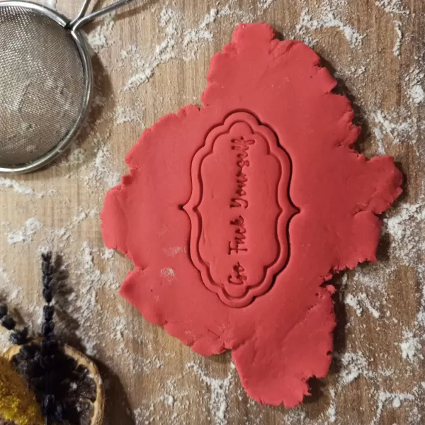 Rude Cookie Cutter; Go F*ck Yourself, for Mean People, Adults - Model preview 3