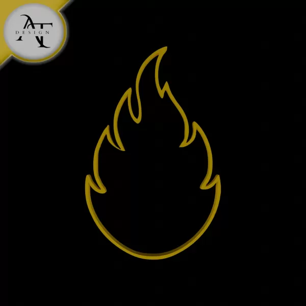 Simple Flame Symbol - 2D Art - Model preview 1