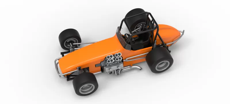 Vintage Pavement Sprint car Scale 1:25 - Model preview 4