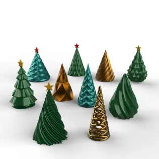 3D Christmas Tree, 10 pcs. Bundle for Christmas, Christmas Decor