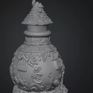 Mushroom Potion House STL File for 3D Print - Model thumbnail 11