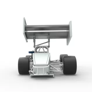 Supermodified front engine Winged race car V4 Scale 1:25 - Model thumbnail 15