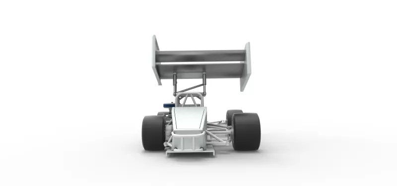Supermodified front engine Winged race car V4 Scale 1:25 - Model preview 15