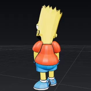 Bart Simpson – Figura Fan Art 3D para Impresión