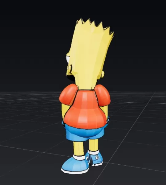 Bart Simpson – Figura Fan Art 3D para Impresión - Model preview 5