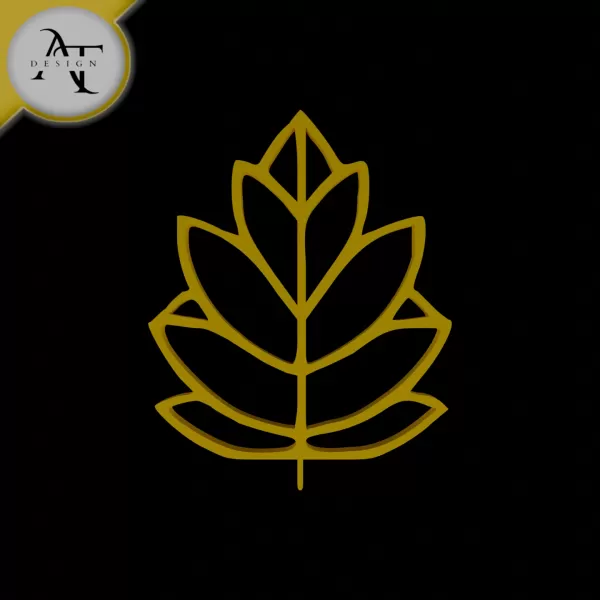 Simple Leaf Symbol - 2D Art - Model preview 1