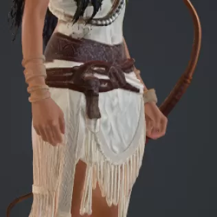Amazone mit kurzen kleid - Model thumbnail 2