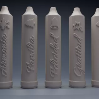 Coleccion de Velas de intención impresión 3D molde - Model thumbnail 3