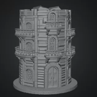 📚 Enchanted Library Tower STL File for 3D Print - Model thumbnail 11