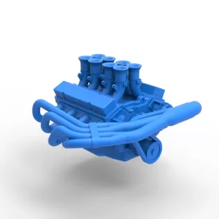 Engine V8 for Supermodified race car Version 3 Scale 1:25 - Model thumbnail 17