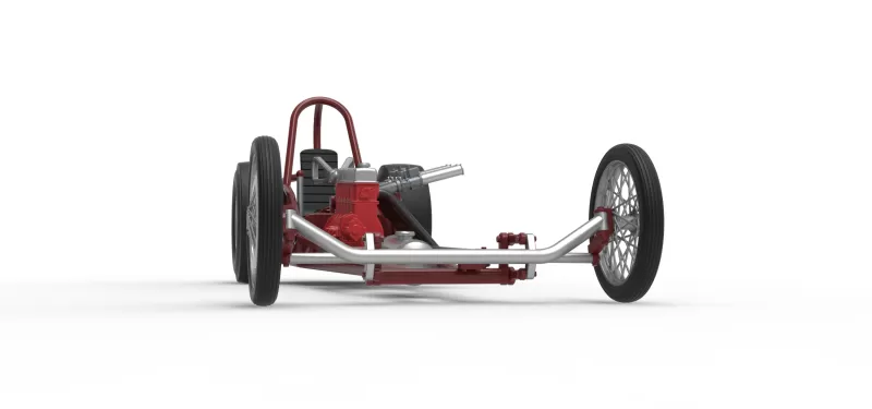 Vintage Front engine dragster Base Version 6 Scale 1:25 - Model preview 27