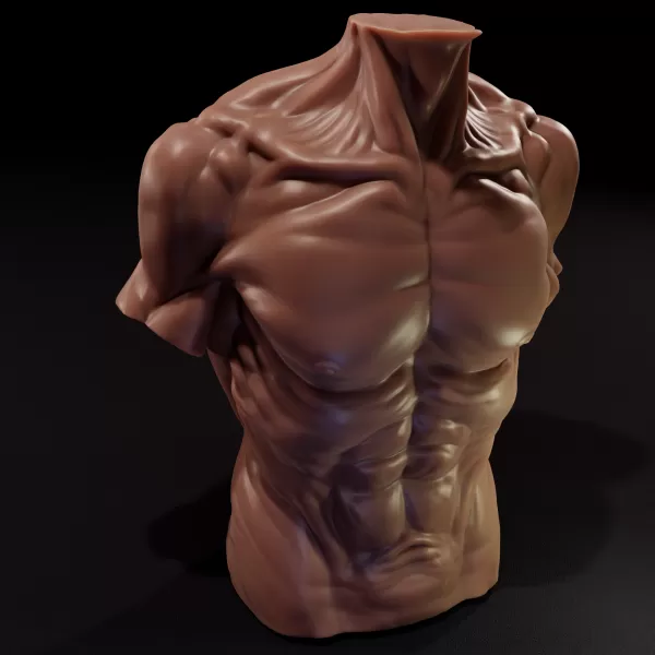 Male Torso Candle - Model preview 1