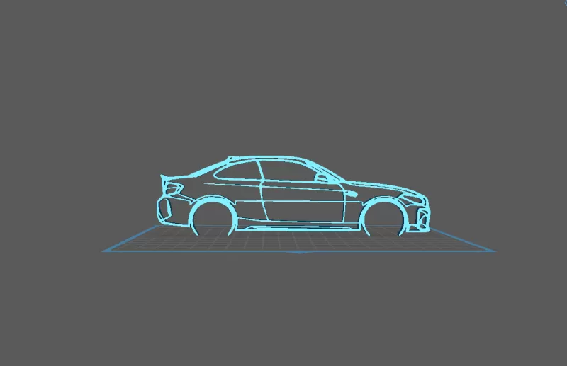 BMW - M2 F87 Wall Art - Model preview 2