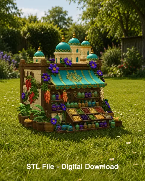 Sultan's Spice & Potion Bazaar STL File for 3D Print - Model preview 3