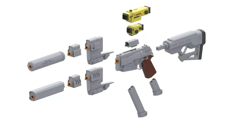 Fallout Weapons Bundle - 2 Printable models - STL - Personal Use - Model preview 25