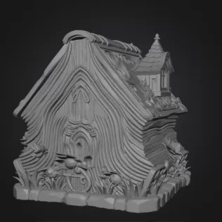 Enchanted Storybook Cottage STL File 3D Printable - Model thumbnail 9