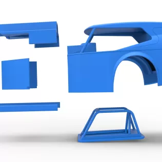 Shell of Vintage Dirt Modified stock car Version 5 Scale 1:25 - Model thumbnail 22