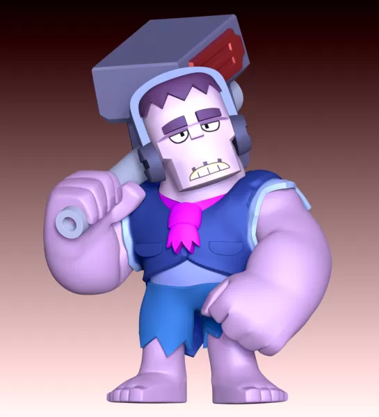 Frank Brawl Stars Fan Art - Model preview 8