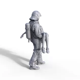 Figure Firefighter with Child