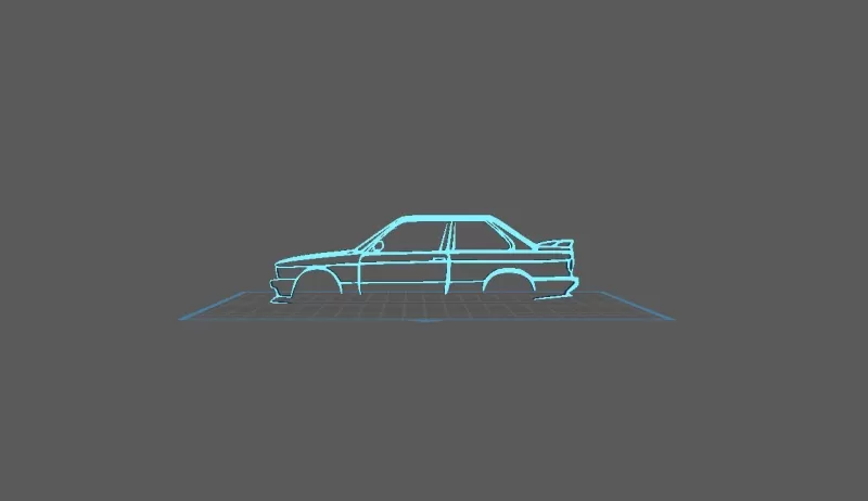 BMW - E30 M3 Wall Art - Model preview 1