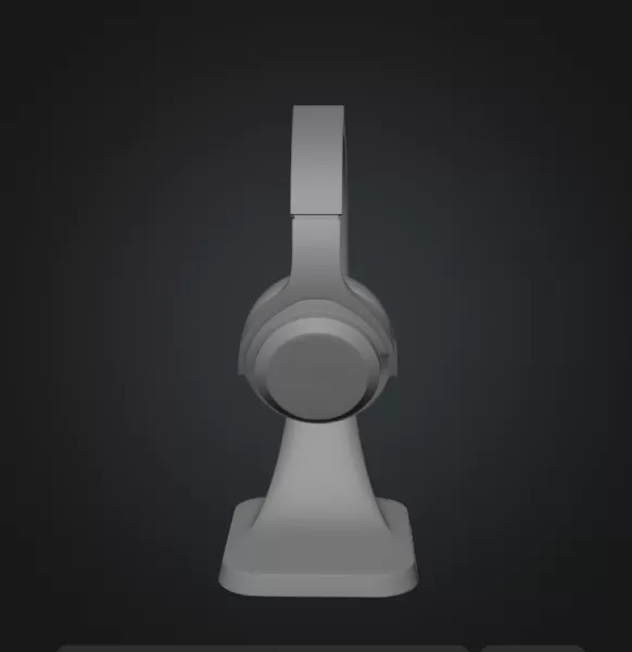 Headphone holder in Headphone Shape - Model preview 2