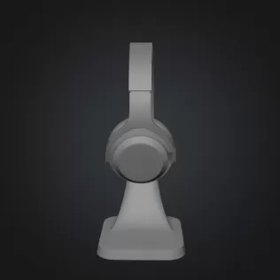 Headphone holder in Headphone Shape - Model thumbnail 2