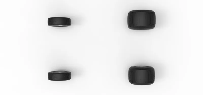 Wheel Set of Dirt Silver Crown Car Scale 1:25 - Model preview 6