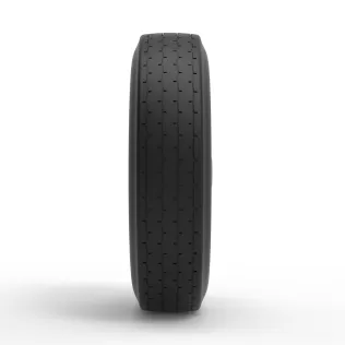 Front wheel of old school dragster Version 8 Scale 1:25 - Model thumbnail 4