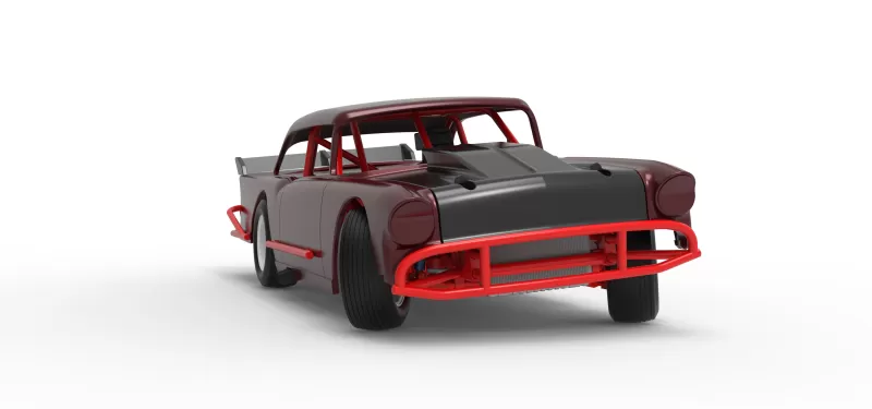 Vintage Dirt Modified stock car V9 while turning Scale 1:25 - Model preview 27